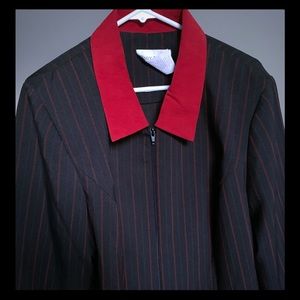 Lady Dorby Pinstripe Suit Blazer, 18W